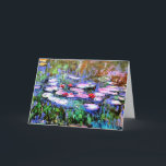 Cartão Monet - Los Nenutaris (lírios),<br><div class="desc">Los Nenutaris,  famoso quadro de belas artes pelo artista impressionista francês Claude Monet</div>