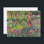 Cartão Monet - O Jardim Íris em Giverny<br><div class="desc">Jardim Íris em Giverny,  bela pintura de arte de Claude Monet</div>