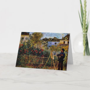 Cartão Monet Pintando Em Seu Jardim Na Argentina