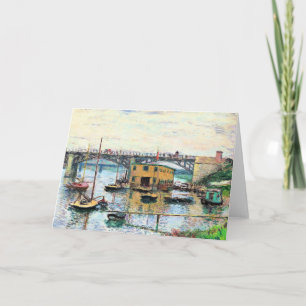 Cartão Monet - Ponte no Argenteuil no Dia da Cinza