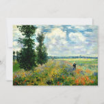 Cartão Monet - Poppy Field, Argenteuil<br><div class="desc">Poppy Field,  Argenteuil. Famosa pintura de Claude Monet.</div>