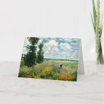 Cartão Monet - Poppy Field, Argenteuil, Impressionismo ar<br><div class="desc">Poppy Field,  Argenteuil,  pintura de arte vintage do artista francês Claude Monet</div>