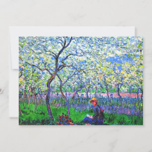 Cartão Monet - Um pomar em Primavera