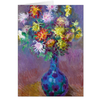 Cartão Monet Vaso de Chrysanthemes Flor