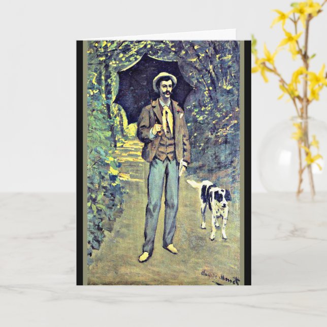 Cartão Monet, Victor Jacquemont segurando um Parasol (Flor Amarela)