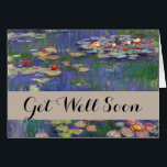 Cartão Monet Water Lily - Pintura de plataforma<br><div class="desc">Monet Water Lily - Esta pintura clássica de Monet foi pintada por Claude Monet em 1916. Faz parte da sua famosa coleção de lírios aquáticos onde ele pinta em seu jardim em Giverney,  França. Uma pintura de obra-prima.</div>