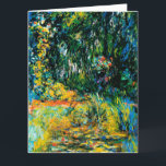 Cartão Monet - Water Lily Pond, 1918,<br><div class="desc">Water Lily Pond,  1918,  famosa pintura de Claude Monet.</div>