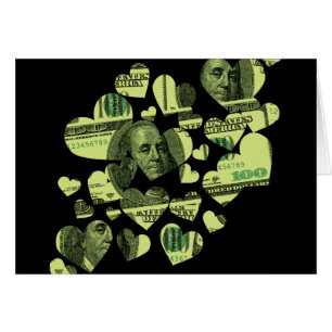 Cartão Money Hearts