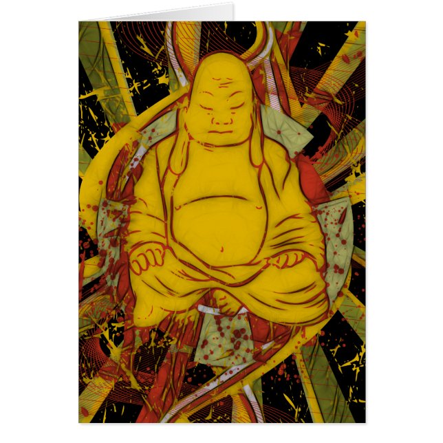 Cartão Monge na meditação (Frente)