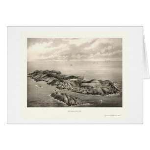 Cartão Monhegan, MIM mapa panorâmico - 1896