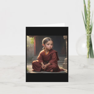 Cartão Monk Girl Sticker