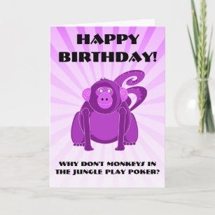 Cartão Monkey Birthday Card