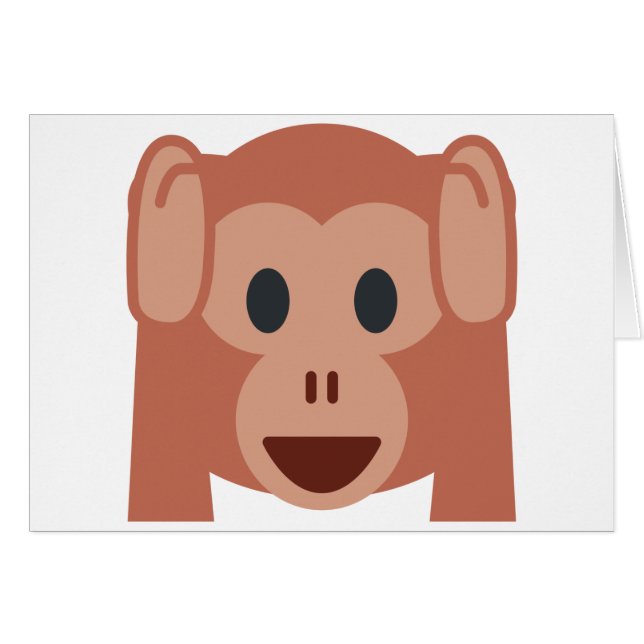 Cartão Monkey emoji (Frente Horizontal)