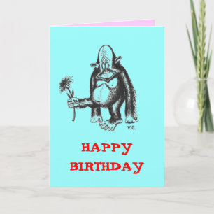 CARTÃO MONKEY HAPPY BIRTHDAY CARD DESIGN