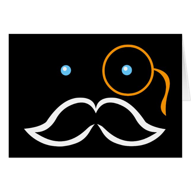 Cartão Monocórdio e bigode (Frente Horizontal)