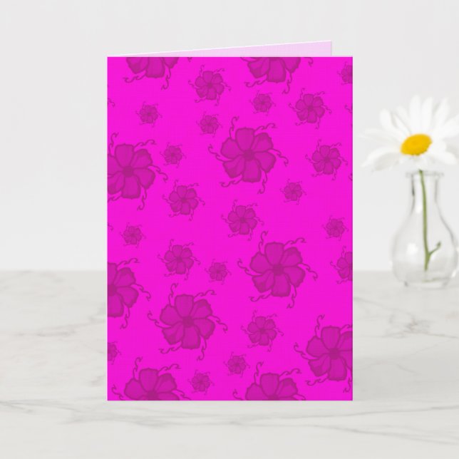 Cartão Monocromático FTF 5x7 em Rosa Quente (Planta pequena)