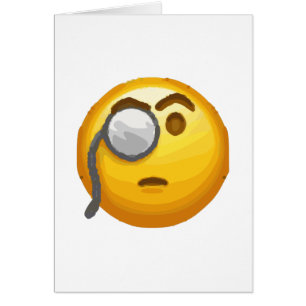 Cartão monóculo emoji