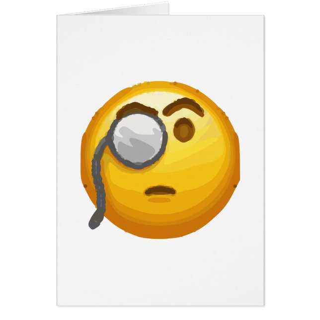 Cartão monóculo emoji (Frente)
