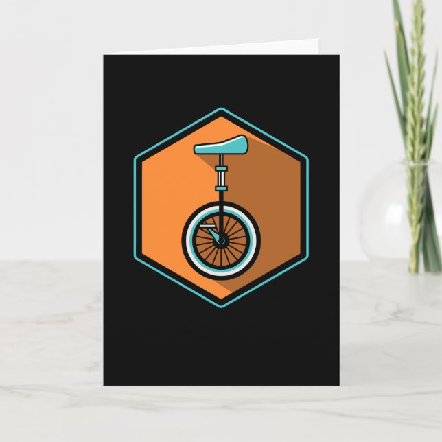 Cartão Monocycle Unicycle Circuit extreme Cyclist Artist (Frente)
