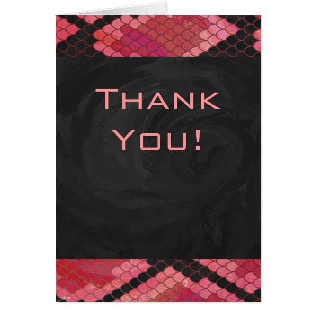 Cartão Monograma Cobra preto e Impressão vermelho (Frente)