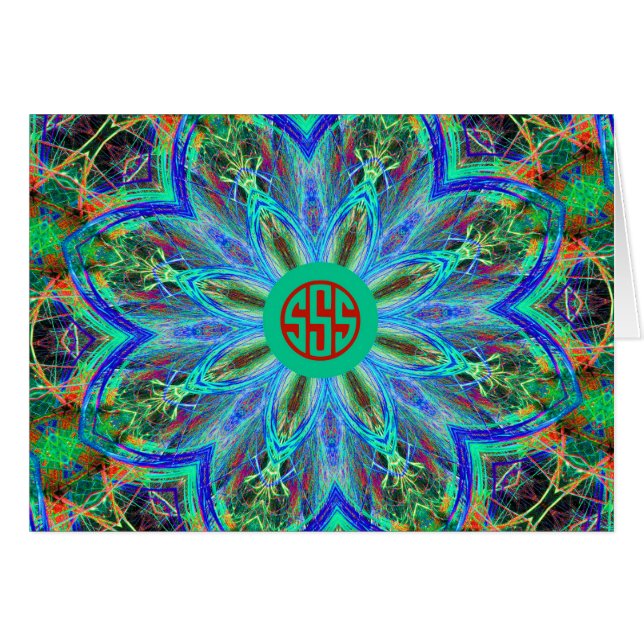 Cartão Monograma de placa de nota de vazio S ou sua escol (Frente Horizontal)