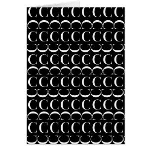 Cartão Monograma - Letra inicial C