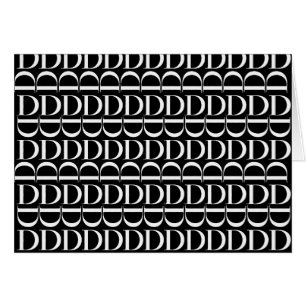 Cartão Monograma - Letra Inicial D