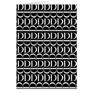 Cartão Monograma - Letra Inicial D