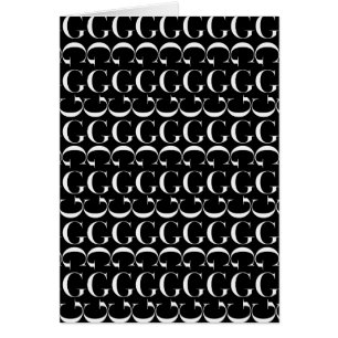 Cartão Monograma - Letra inicial G