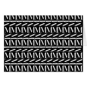 Cartão Monograma - Letra Inicial M