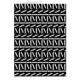 Cartão Monograma - Letra Inicial M