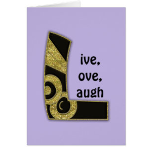 Cartão monograma retrorreflector - L