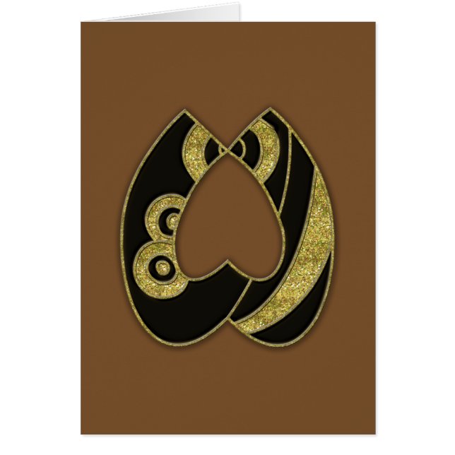 Cartão monograma retrorreflector - W (Frente)