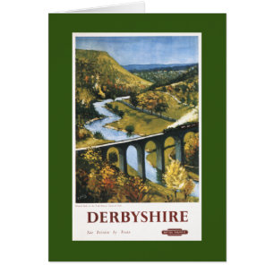 Cartão Monsal Dale, Trem e Viaduto British Rail