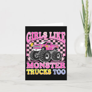 Cartão Monster Caminhões Meninas Como Monstros Também