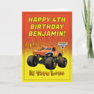 Cartão Monster Jam - Aniversário do El Toro Loco