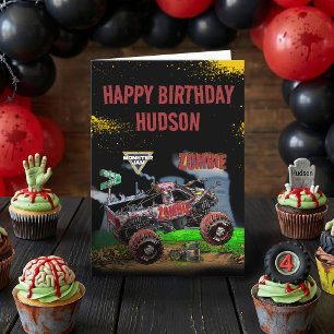 Cartão Monster Jam - Aniversário Zumbi
