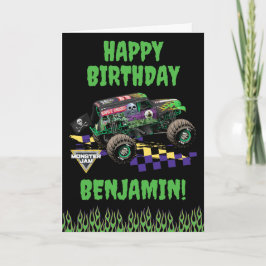 Cartão Monster Jam Grave Digger Feliz Aniversário