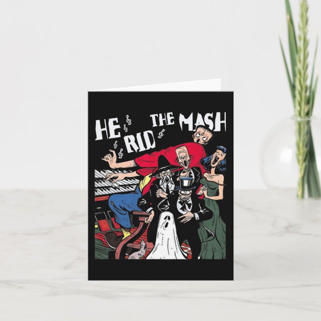 Cartão Monster Mash Halloween Ghoul Ghost (Frente)