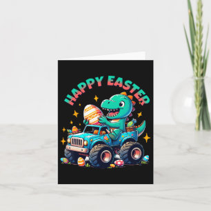 Cartão Monster Truck Dinosaur Boys Páscoa Graphic Top