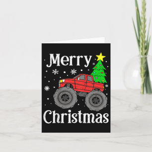 Cartão Monster Truck Feliz Natal Garotos