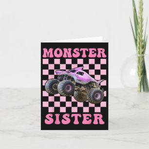 Cartão Monster Truck Irmã Monster Truck É Meu Truque