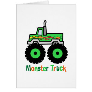 Cartão Monster truck verde