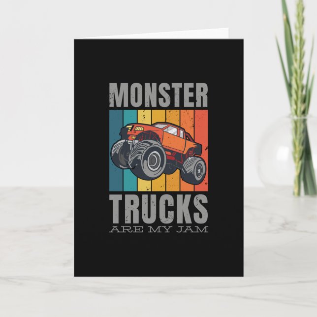 Cartão Monster Trucks Are My Jam Fan Quote (Frente)