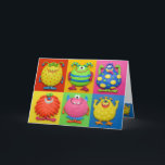 Cartão Monstro<br><div class="desc">Figuras da argila dos monstro que usam a argila do polímero que é cozida em um forno e pintada com acrílicos. O produto final é fotografado e aumentado digital.</div>