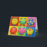 Cartão Monstro<br><div class="desc">Figuras da argila dos monstro que usam a argila do polímero que é cozida em um forno e pintada com acrílicos. O produto final é fotografado e aumentado digital.</div>