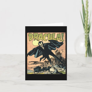 Cartão Monstro de Filme de Terror Retro Vampiro Vintage H