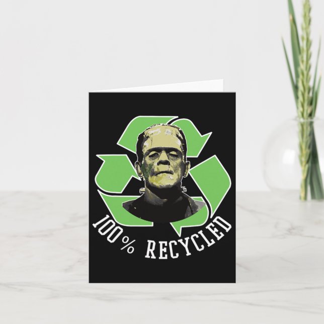 Cartão Monstro de Frankenstein - 100% Reciclado S Engraça (Frente)