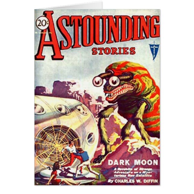 Cartão Monstro Eyed inseto da lua (Frente)