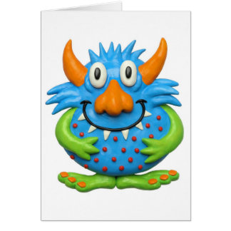 Cartão Monstro manchado doce